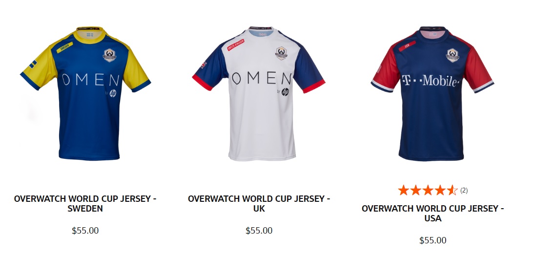 2018 Overwatch World Cup Jersey Omen by HP SIZE XL Te… - Gem