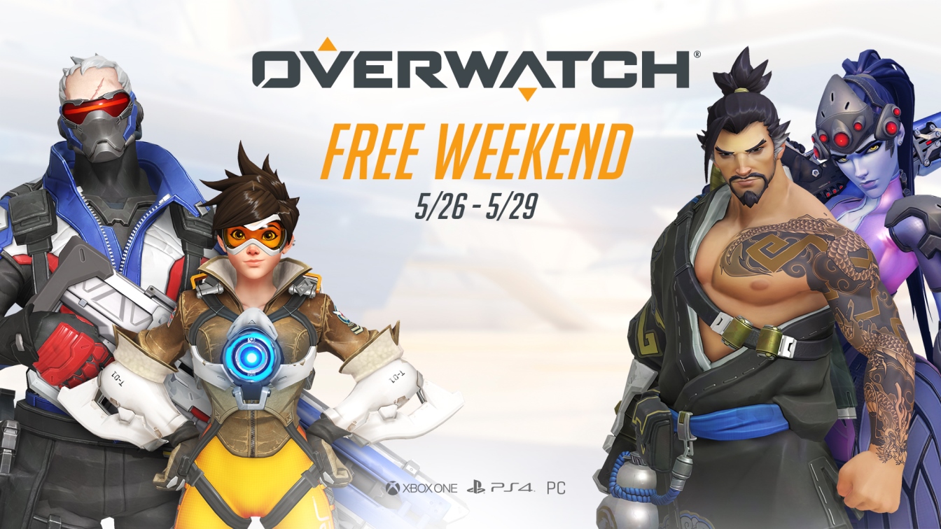 Overwatch and the Anniversary event will be playable during our Free Weekend event, which will run from May 26th through May 29th