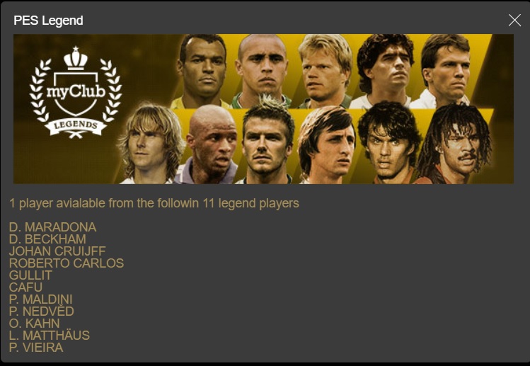 pes legends