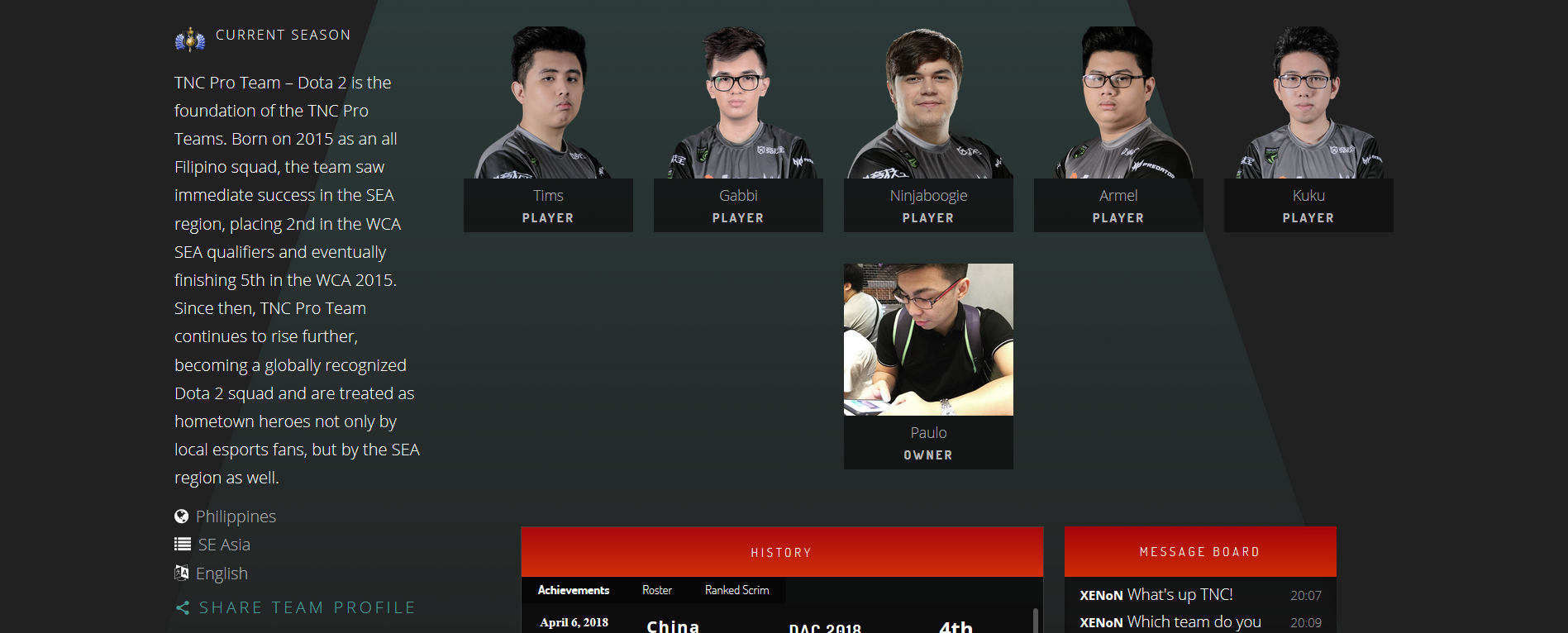 tnc new team