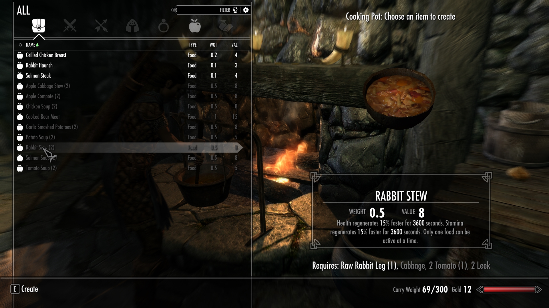 Cooking In Skyrim