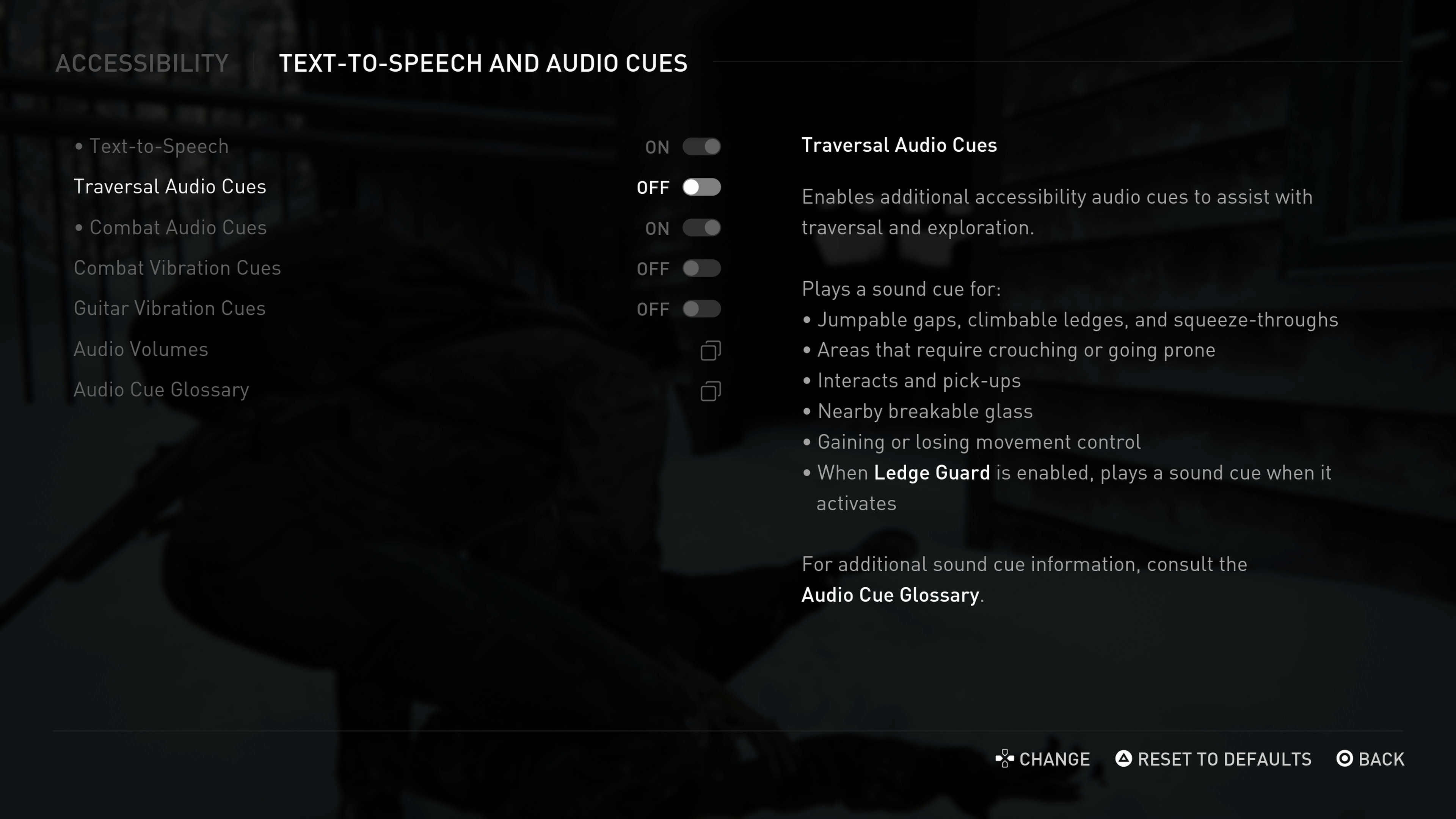 TLOUPII_Audio_Cues_Menu