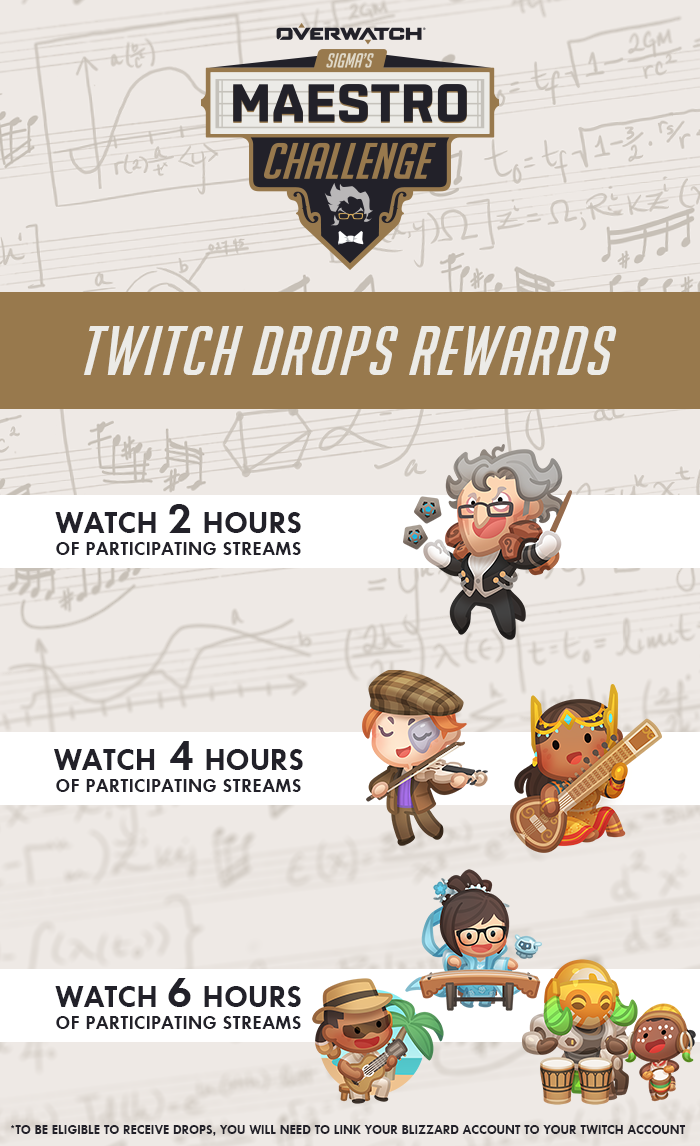 Watch Twitch streamers before, during, or after matches to unlock even more musical cosmetics