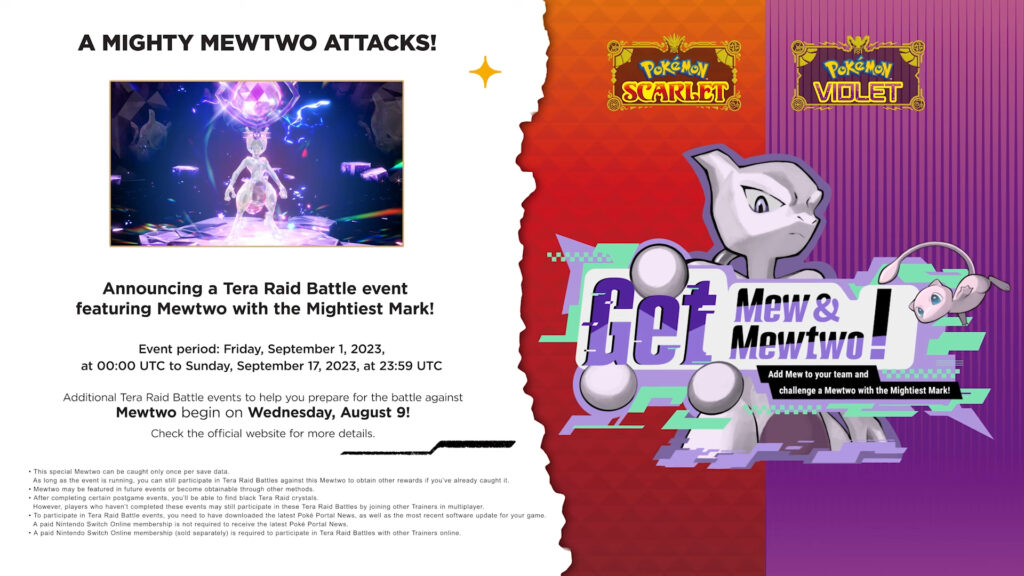 Pokémon Scarlet And Violet Add Mew & Mewtwo; The Teal Mask DLC Arrives  September