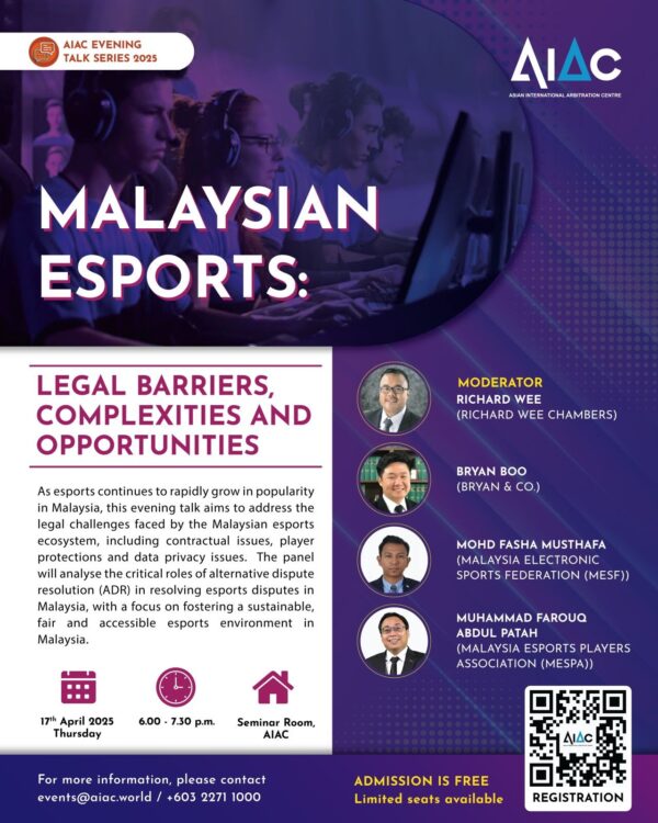AIAC Aims To Address Malaysia’s Esports’ Legal Lag – Kakuchopurei